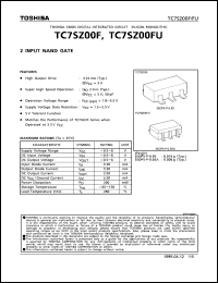 TC7SZ00F datasheet: 2 input nand gate TC7SZ00F