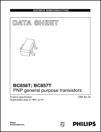 BC857BT datasheet: PNP general purpose transistors BC857BT