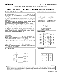 TC74VHCT86AF datasheet: Quad exclusive or gate TC74VHCT86AF