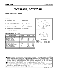 TC7SZ05F datasheet: inverter (open drain) TC7SZ05F