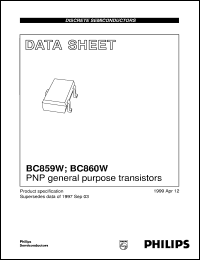 BC859CW datasheet: PNP general purpose transistors BC859CW