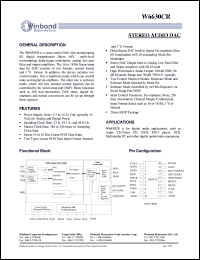 W83194R-630 datasheet: Clock synthesizer for SIS 540/630 chipset W83194R-630