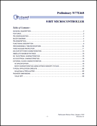 W77E468F-40 datasheet: 8-bit microcontroller W77E468F-40