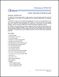 W78C51D-24 datasheet: 8-bit microcontroller W78C51D-24