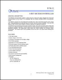 W78L32P-24 datasheet: 8-bit microcontroller W78L32P-24