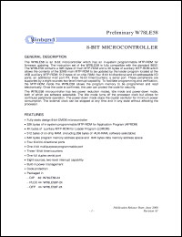 W78LE58P-24 datasheet: 8-bit microcontroller W78LE58P-24