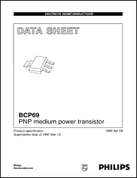 BCP69-25 datasheet: PNP medium power transistor BCP69-25