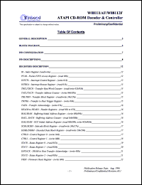 W88112F datasheet: ATAPI CD-rom decoder & controller W88112F