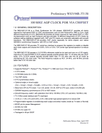 W83194R-58 datasheet: 100 MHz AGP clock for VIA chipset W83194R-58