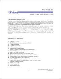 W83194BR-97 datasheet: 200 MHz clock for camino chipset W83194BR-97