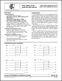 IDT74FCT162240ETE datasheet: Fast CMOS 16-bit buffer/line driver IDT74FCT162240ETE