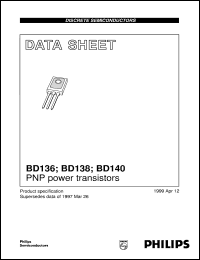 BD138 datasheet: PNP power transistors BD138