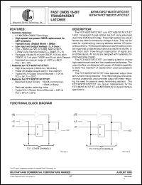 IDT74FCT162373CTEB datasheet: Fast CMOS 16-bit transparent latche IDT74FCT162373CTEB