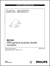 BCV61B datasheet: NPN general purpose double transistor BCV61B