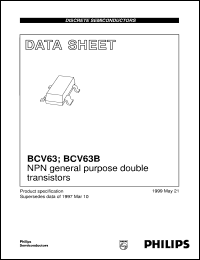 BCV63 datasheet: NPN general purpose double transistors BCV63