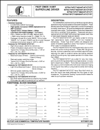 IDT74FCT166H244CTEB datasheet: Fast CMOS 16-bit buffer/line driver IDT74FCT166H244CTEB