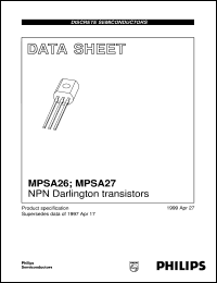 MPSA26 datasheet: NPN Darlington transistors MPSA26