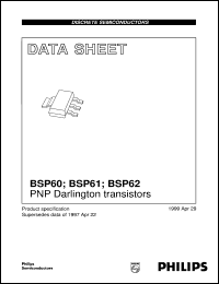 BSP60 datasheet: PNP Darlington transistors BSP60
