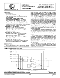 IDT74FCT162H501ETE datasheet: Fast CMOS 18-bit registered transceiver IDT74FCT162H501ETE