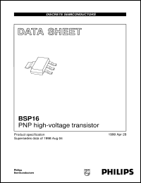 BSP16 datasheet: PNP high-voltage transistor BSP16