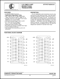 IDT74FCT163245CPF datasheet: 3.3V CMOS 16-bit bidirectional transceiver IDT74FCT163245CPF