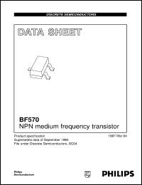 BF570 datasheet: NPN medium frequency transistor BF570