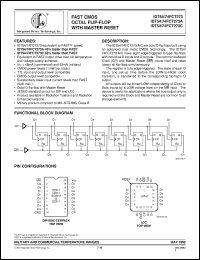 IDT74FCT273CE datasheet: Fast smos octal flip-flop with master reset IDT74FCT273CE