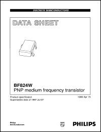 BF824W datasheet: PNP medium frequency transistor BF824W