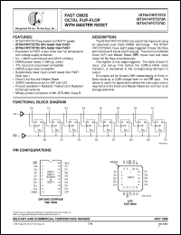 IDT54FCT273CSO datasheet: Fast smos octal flip-flop with master reset IDT54FCT273CSO