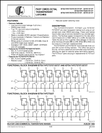 IDT74FCT2573CTQ datasheet: Fast smos octal transparent latche IDT74FCT2573CTQ