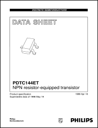 PDTC144ET datasheet: NPN resistor-equipped transistor PDTC144ET