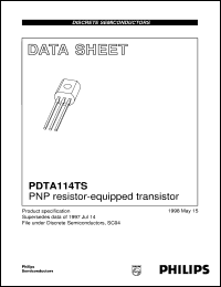 PDTA114TS datasheet: PNP resistor-equipped transistor PDTA114TS