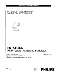 PDTA143EK datasheet: PNP resistor-equipped transistor PDTA143EK