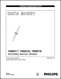 1N5817 datasheet: Schottky barrier diodes 1N5817