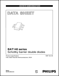 BAT140S datasheet: Schottky barrier double diodes BAT140S