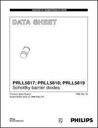 PRLL5818 datasheet: Schottky barrier diodes PRLL5818