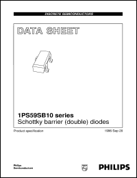 1PS59SB10 datasheet: Schottky barrier (double) diodes 1PS59SB10