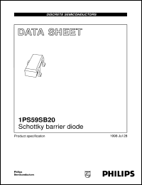 1PS59SB20 datasheet: Schottky barrier diode 1PS59SB20