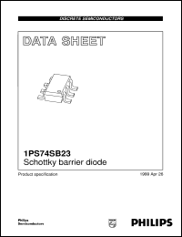 1PS74SB23 datasheet: Schottky barrier diode 1PS74SB23