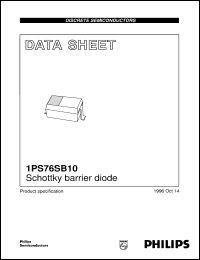 1PS76SB10 datasheet: Schottky barrier diode 1PS76SB10