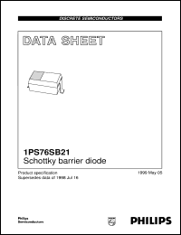 1PS76SB21 datasheet: Schottky barrier diode 1PS76SB21