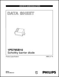 1PS79SB10 datasheet: Schottky barrier diode 1PS79SB10
