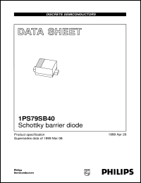 1PS79SB40 datasheet: Schottky barrier diode 1PS79SB40