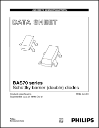 BAS70-05 datasheet: Schottky barrier (double) diodes BAS70-05