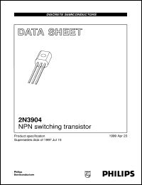2N3904 datasheet: NPN switching transistor 2N3904