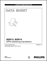 BSR13 datasheet: NPN switching transistors BSR13