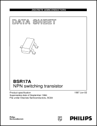BSR17A datasheet: NPN switching transistor BSR17A