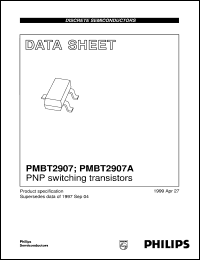 PMBT2907A datasheet: PNP switching transistors PMBT2907A