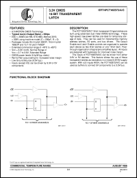 IDT74FCT163373CPF datasheet: 3.3v CMOS 16-bit transparent latch IDT74FCT163373CPF