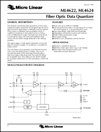 ML4622CP datasheet: Fiber optic data quantizer ML4622CP